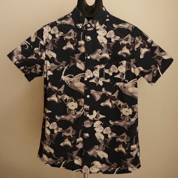 Saturdays New York City Patterned Short Sleeve Button Down - Picture 1 of 8